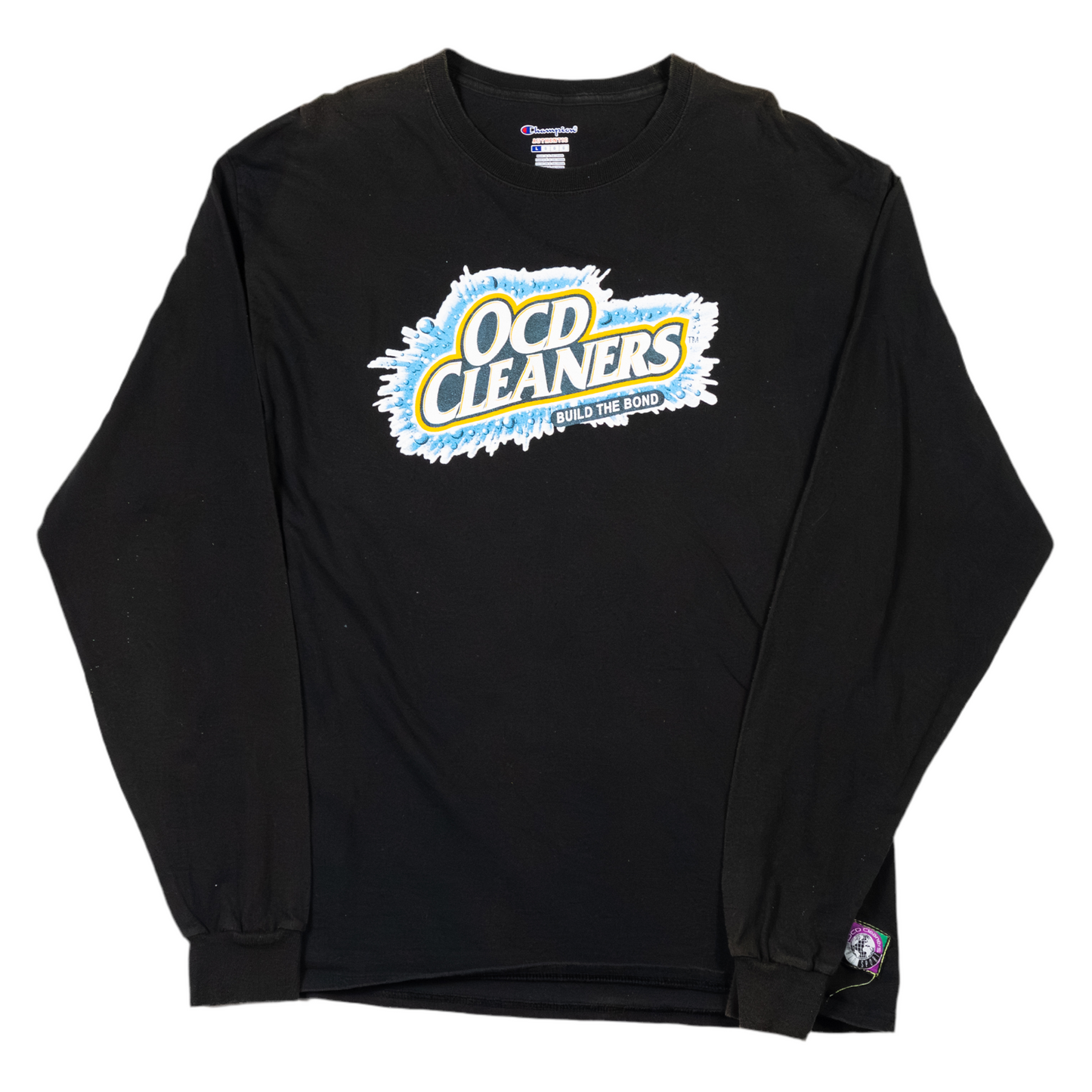 Upcycled Champion Black L/S T-Shirt