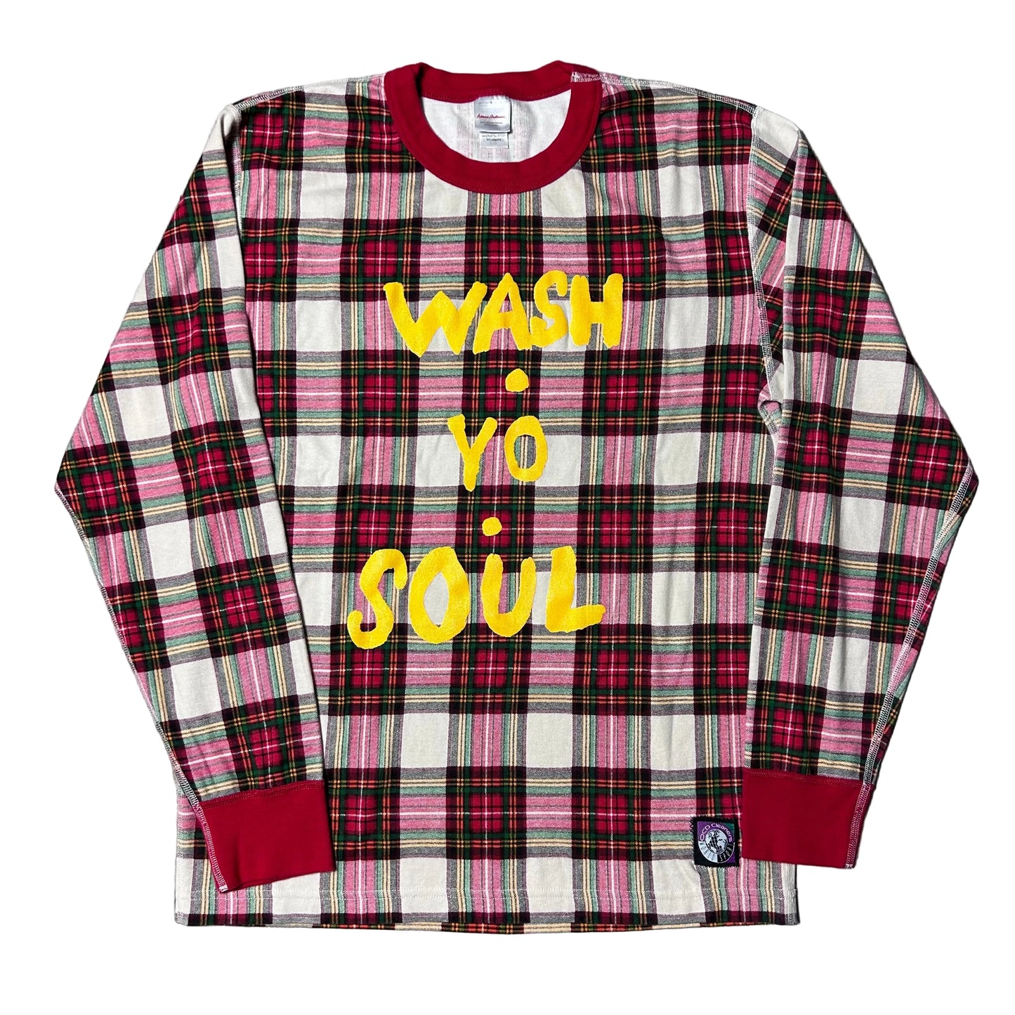 OCD Cleaners x DROK Vintage Plaid L/S Upcycled Tee