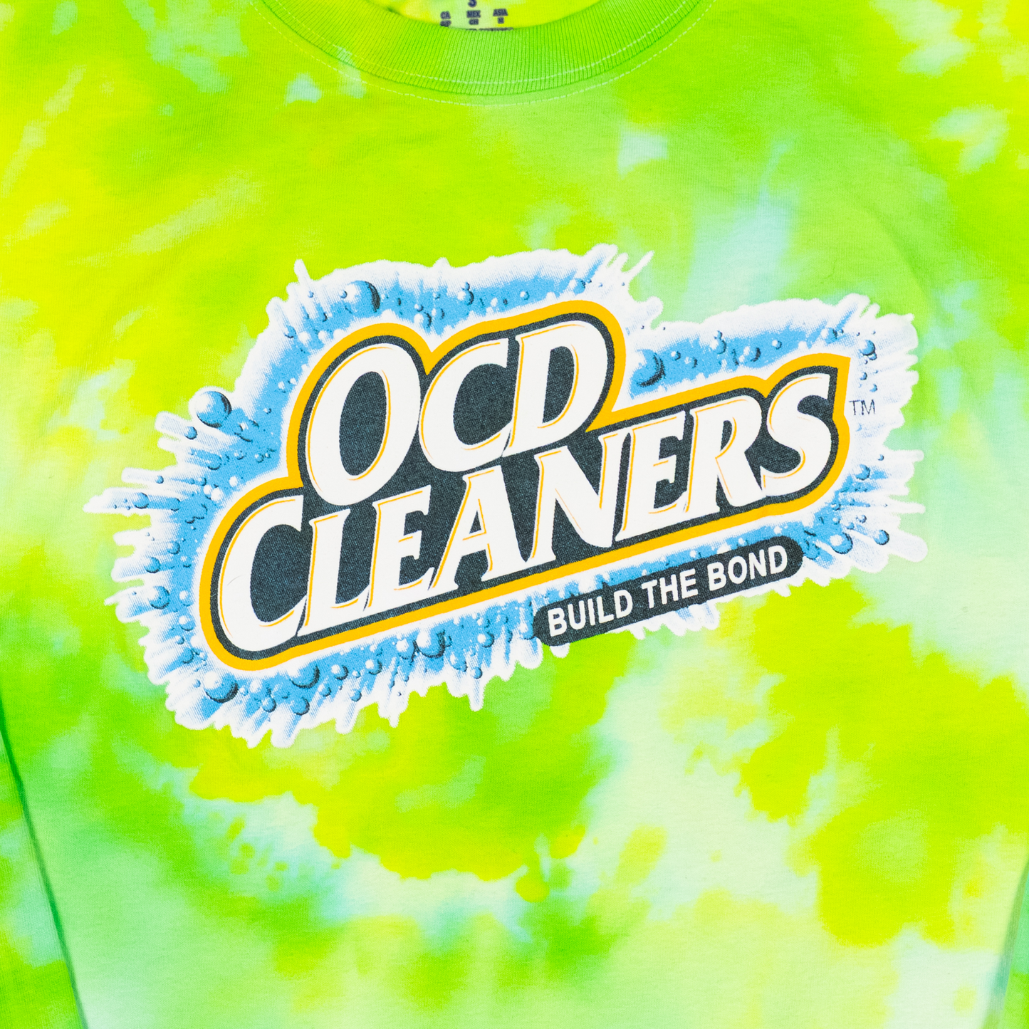 Upcycled Champion Green Tie-Dye L/S T-Shirt