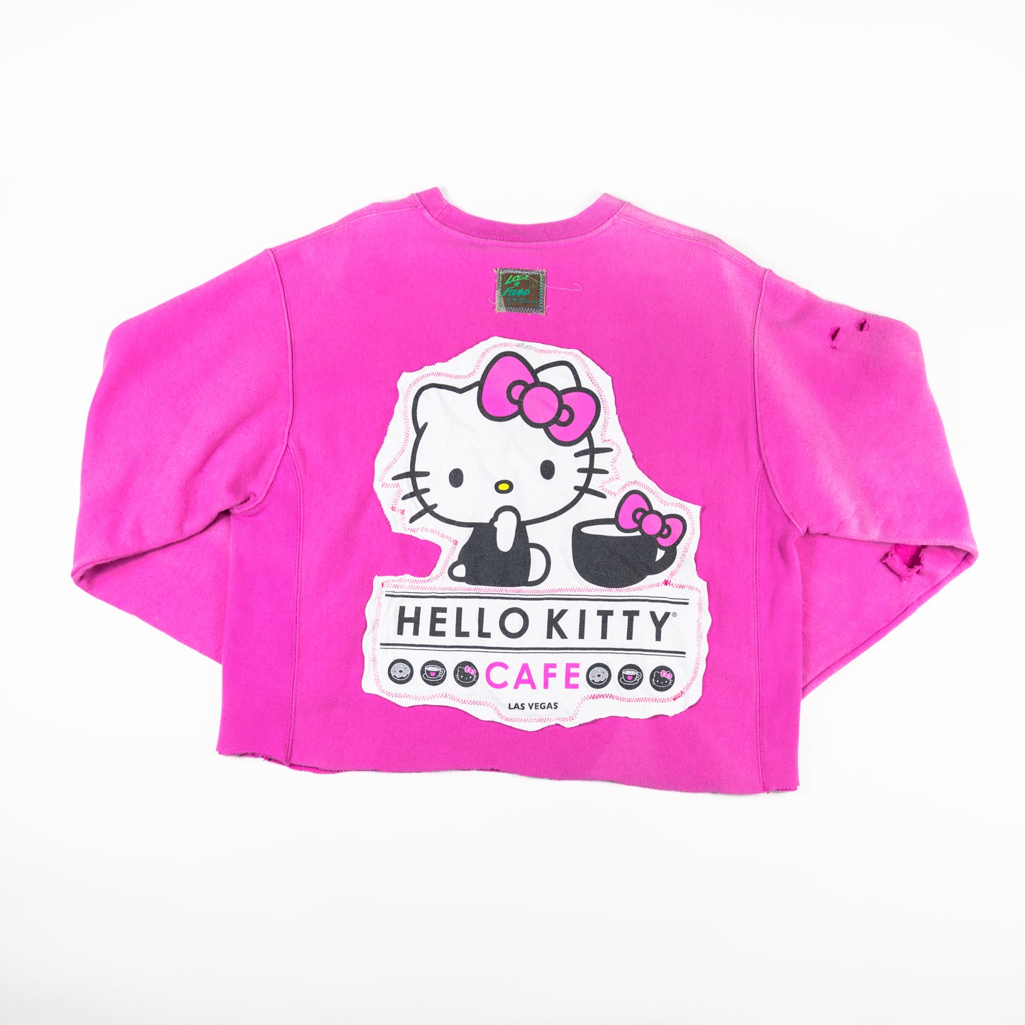 Upcycled Cropped Crewneck Reverse Weave Sweatshirt