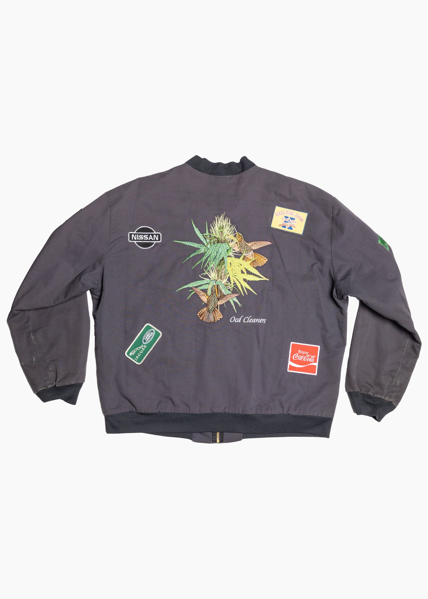 Reworked Hummingbird Embroidered Auto Mechanic Jacket