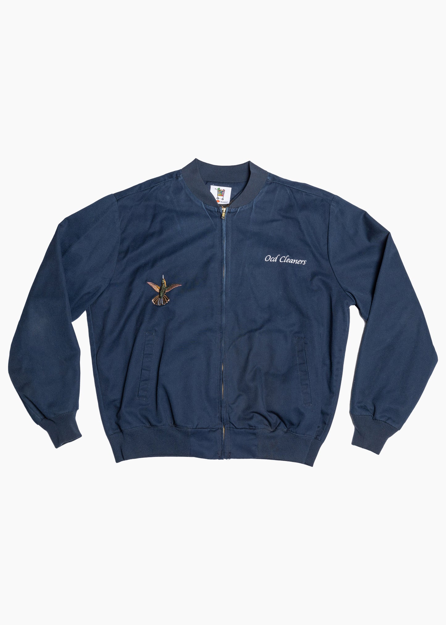Reworked Embroidered Hummingbird Mechanic Jacket
