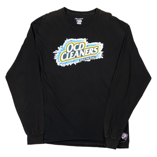 Upcycled Champion Black L/S T-Shirt