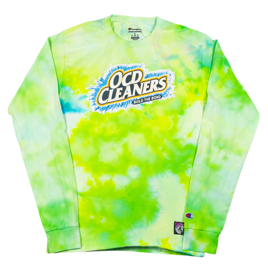 Upcycled Green Tie Dye L/S T-Shirt