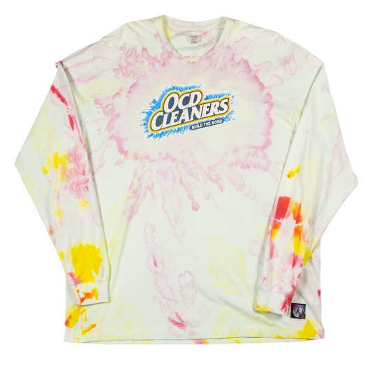 Upcycled White Tie Dye L/S T-Shirt