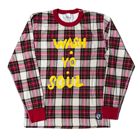 OCD Cleaners x DROK Vintage Plaid L/S Upcycled Tee